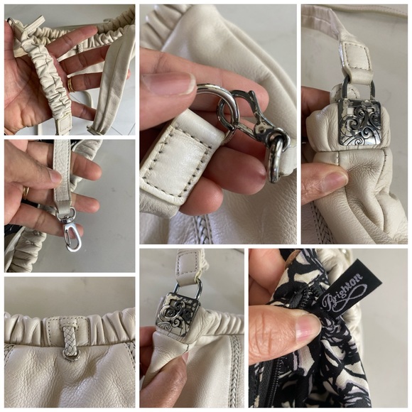 BRIGHTON Off-White Crossbody/Shoulder Leather Bag - Picture 16 of 16